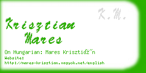 krisztian mares business card